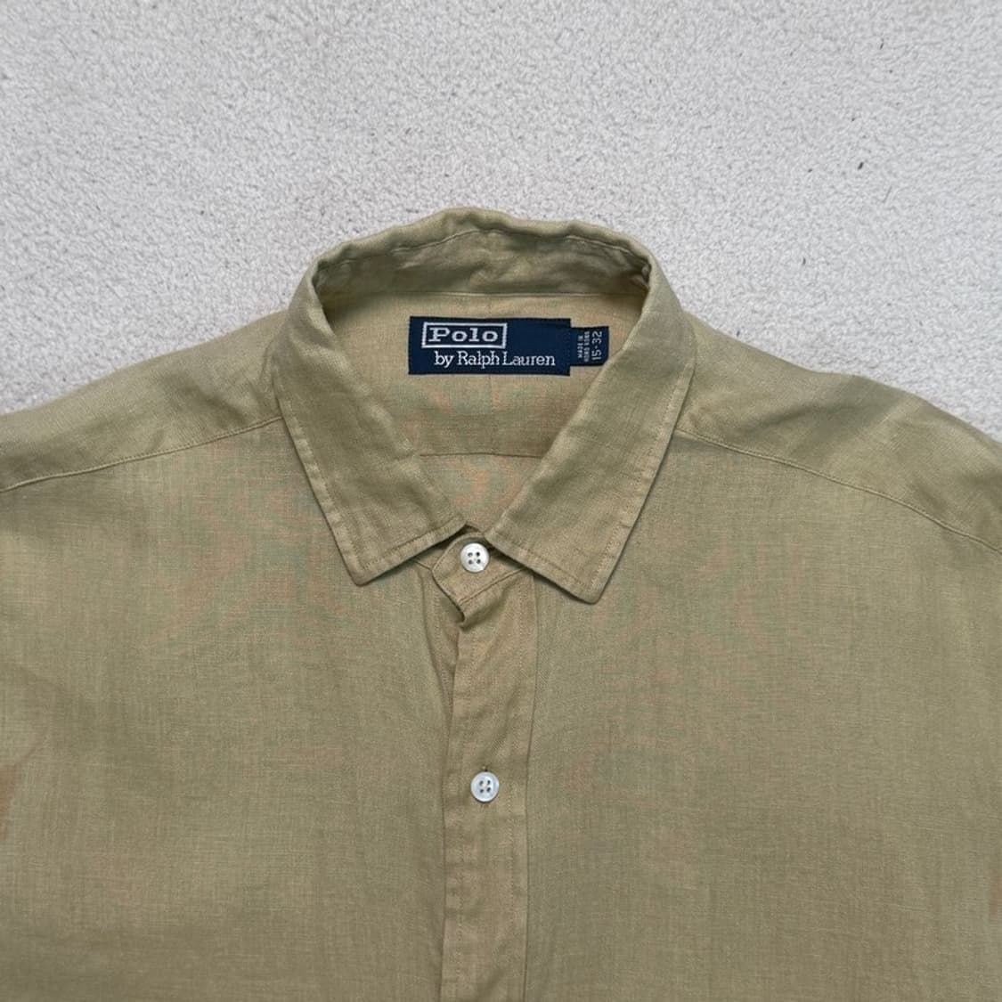 폴로 랄프로렌 커스텀핏 린넨 100% 셔츠 베이지 15-32 상품이미지2