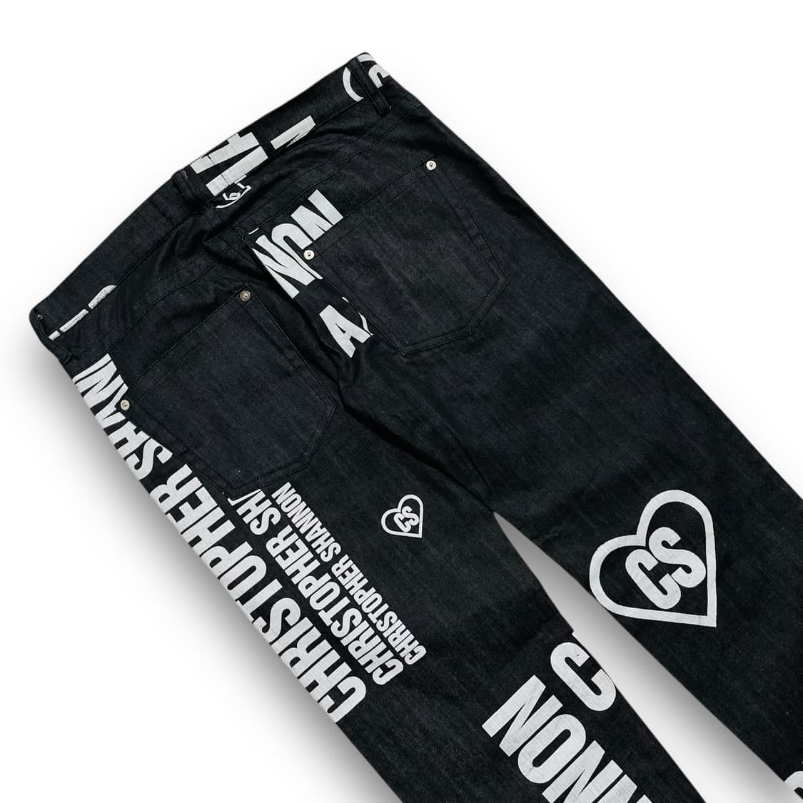 크리스토퍼 섀넌 스펠아웃 러브 로고 데님 팬츠 상품이미지6