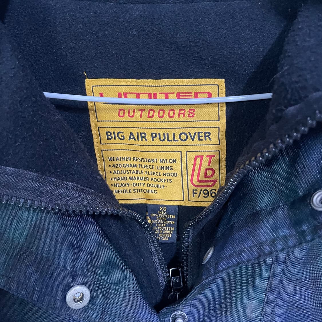 BIG AIR 풀오버 체크 바람막이 자켓 상품이미지4