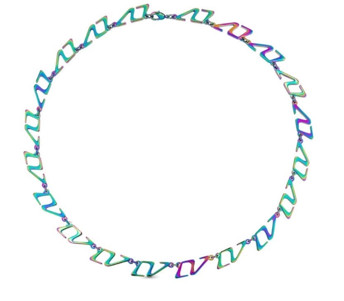 [OS] 루이비통 2054 컬렉션라인 레인보우 체인 목걸이 상품이미지2