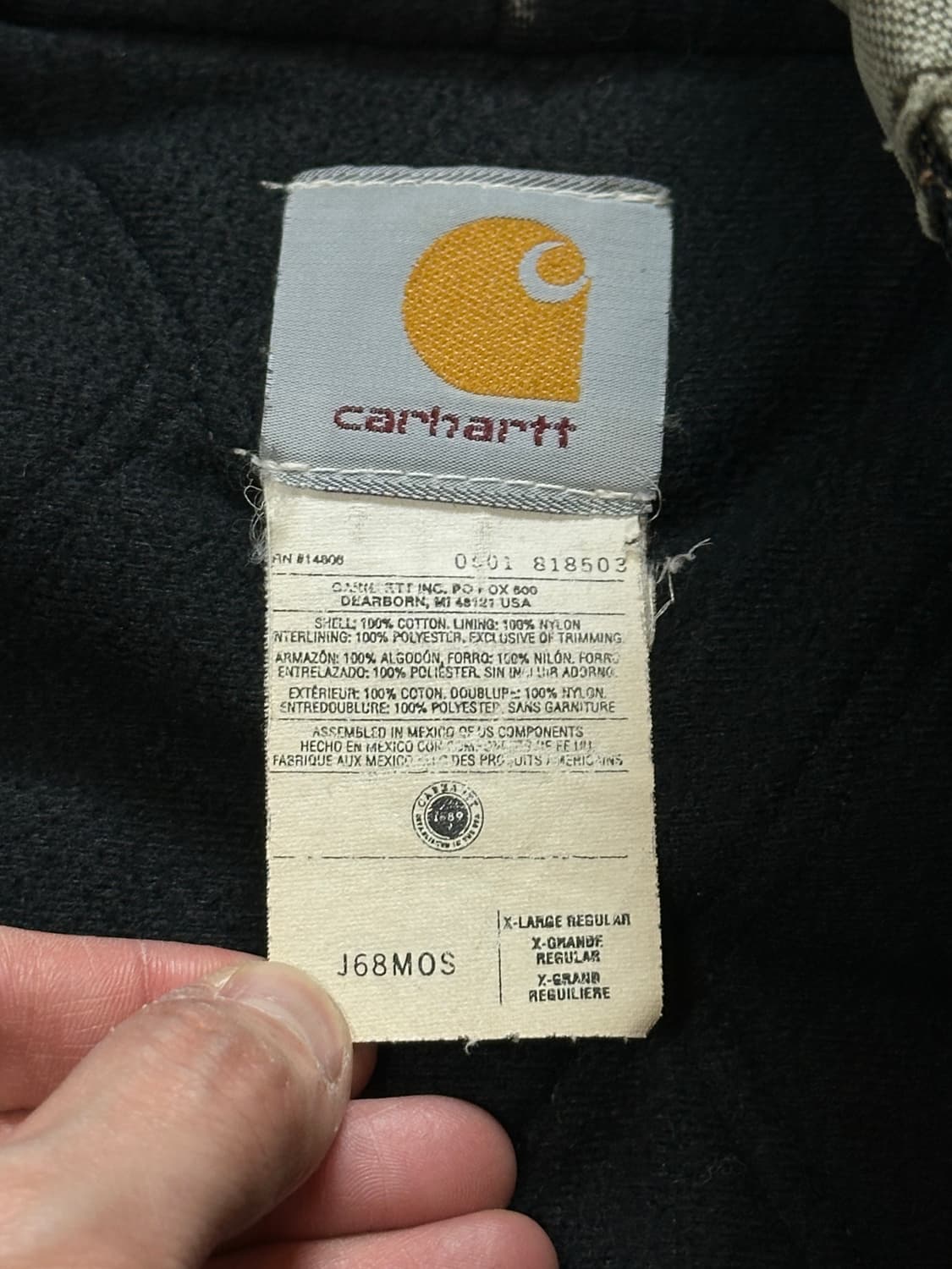 00's OG 칼하트 J68 액티브 자켓 칼하트 MOS J130 상품이미지9