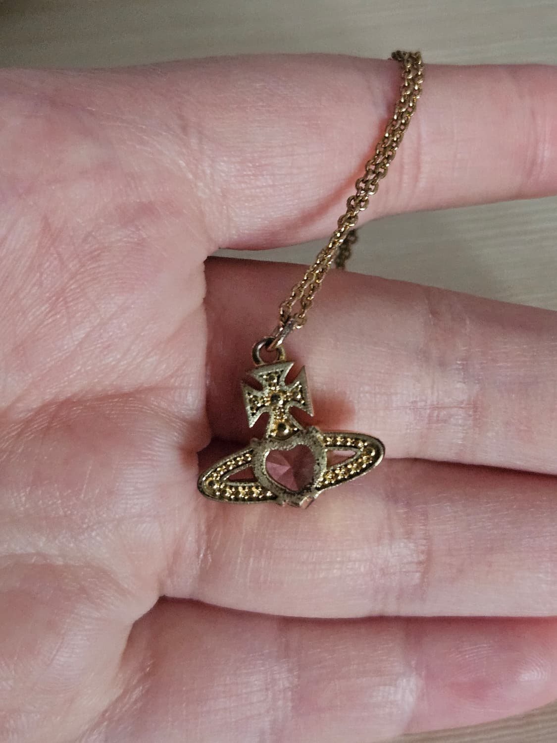 비비안웨스트우드 아리엘라 팬던트 핑크 골드 목걸이 상품이미지4