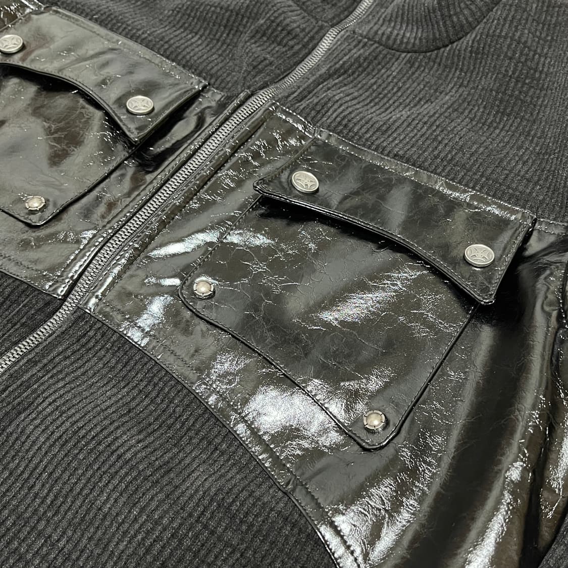 Op. 03 COMBAT LEATHER PATCH KNIT-ZIP 상품이미지4