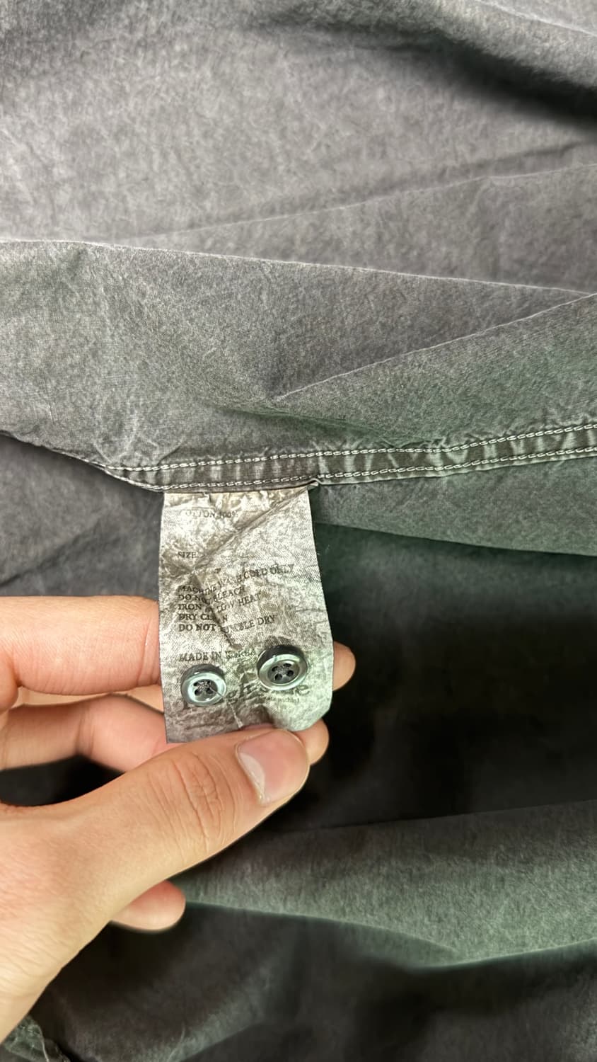 러프사이드 가먼트다잉 워시드 셔츠 차콜 4 상품이미지3