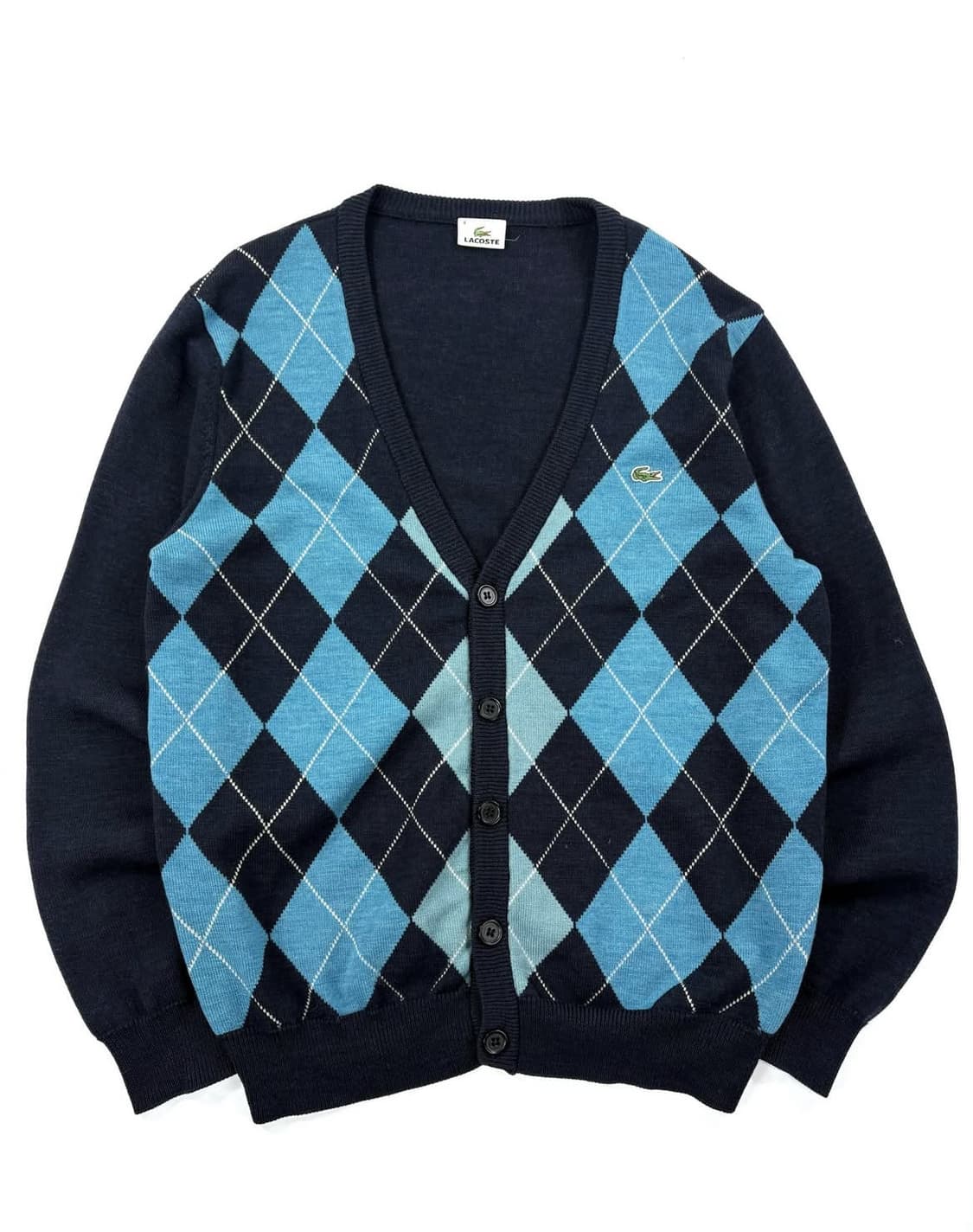 라코스테 아가일패턴 니트 가디건  상품이미지1