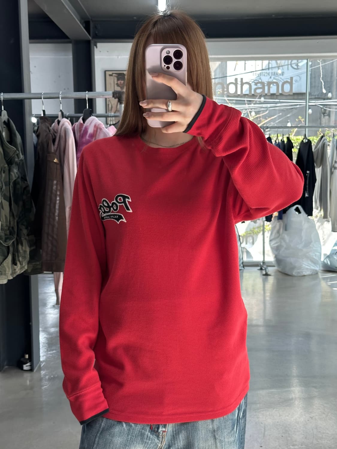 폴로랄프로렌 와플 자수로고 롱슬리브 상품이미지1