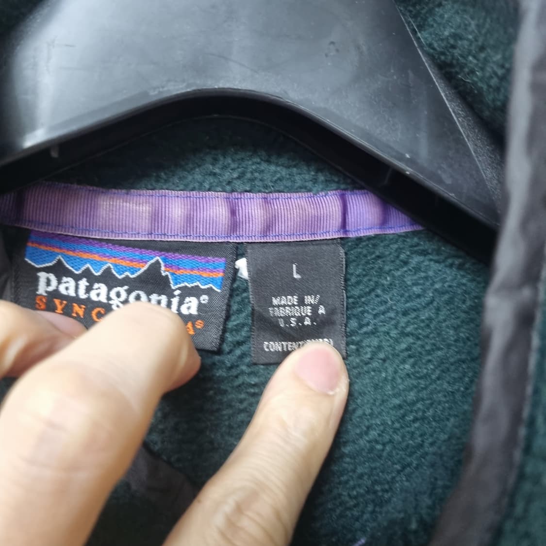 파타고니아 신칠라 딥그린 퍼플 L 미국생산 상품이미지3