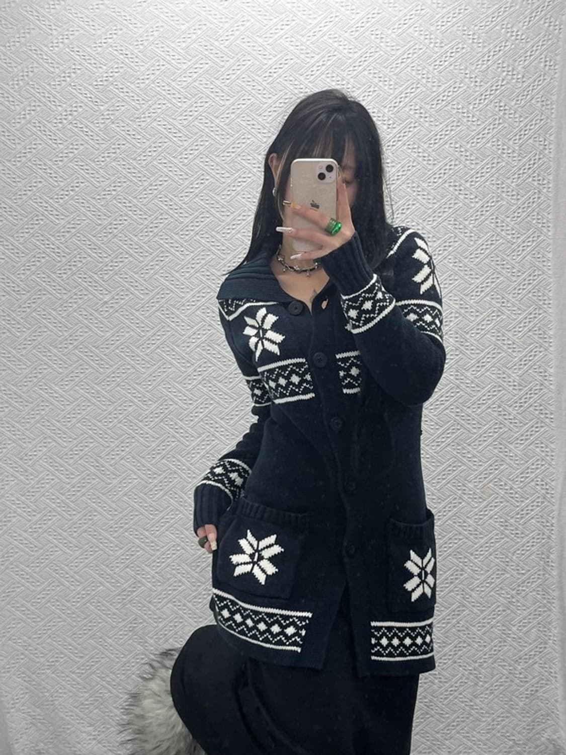 타미힐피거 여리 슬림핏 코위찬 노르딕 롱 가디건 S C08144 상품이미지1