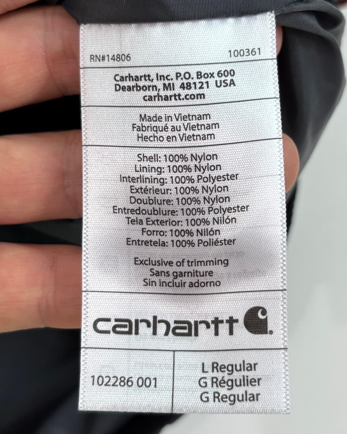 Carhartt 칼하트 블랙컬러 경량 베스트 집업 상품이미지6