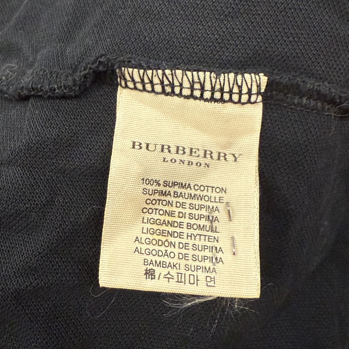 [정품/L] 버버리 노바체크 카라 셔츠 긴팔티 b19 상품이미지5