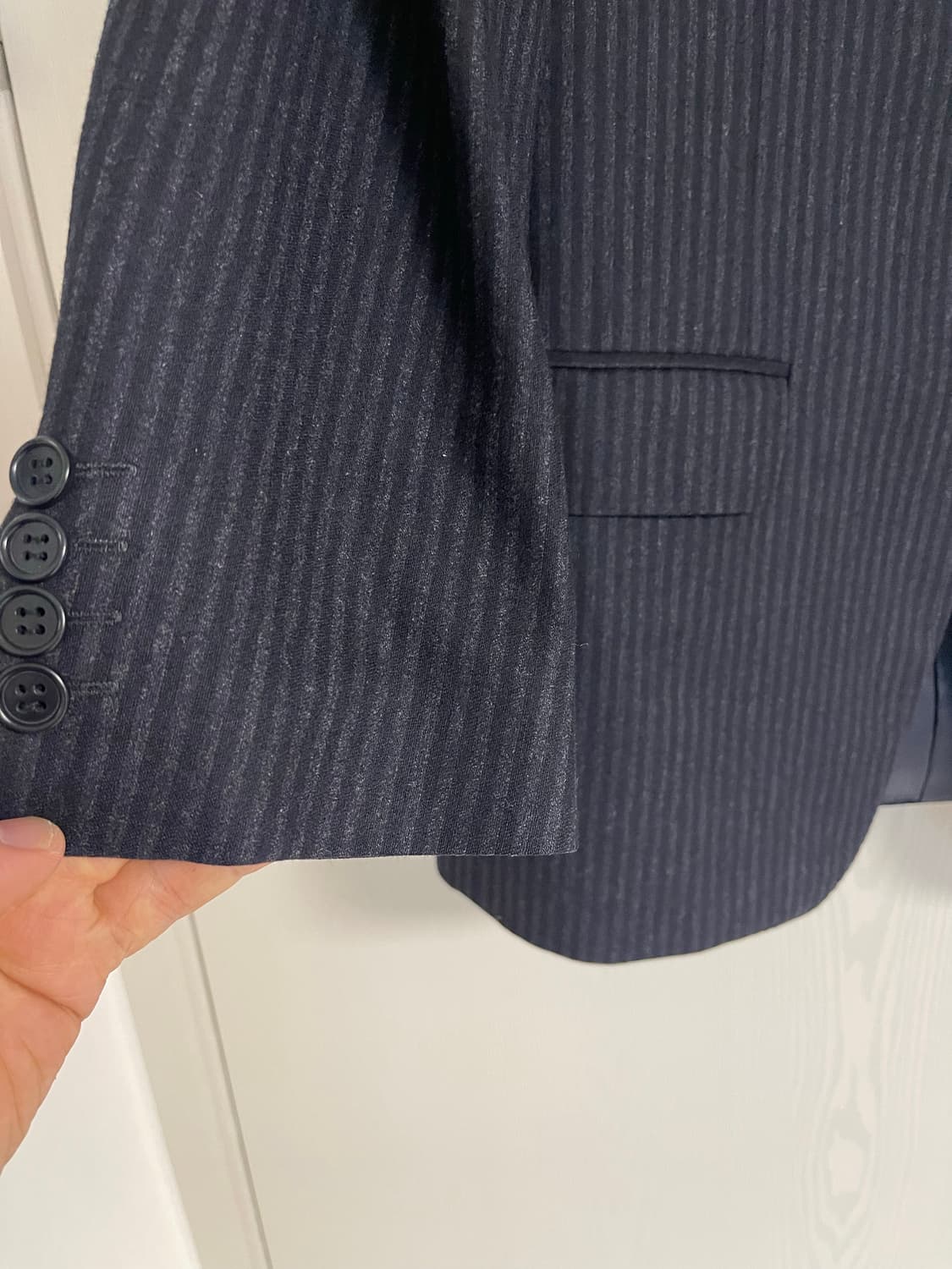 까날리(CANALI) 스트라이프 울 수트 자켓 46C 상품이미지2