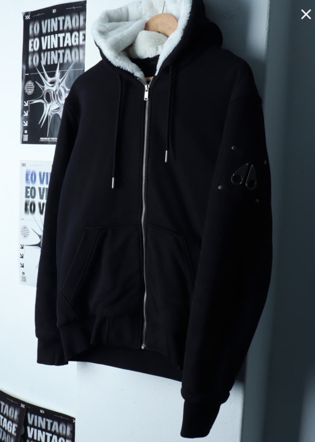 (M-XL)무스너클 후드집업 블랙 누빔 두툼 퍼 버니88 상품이미지1