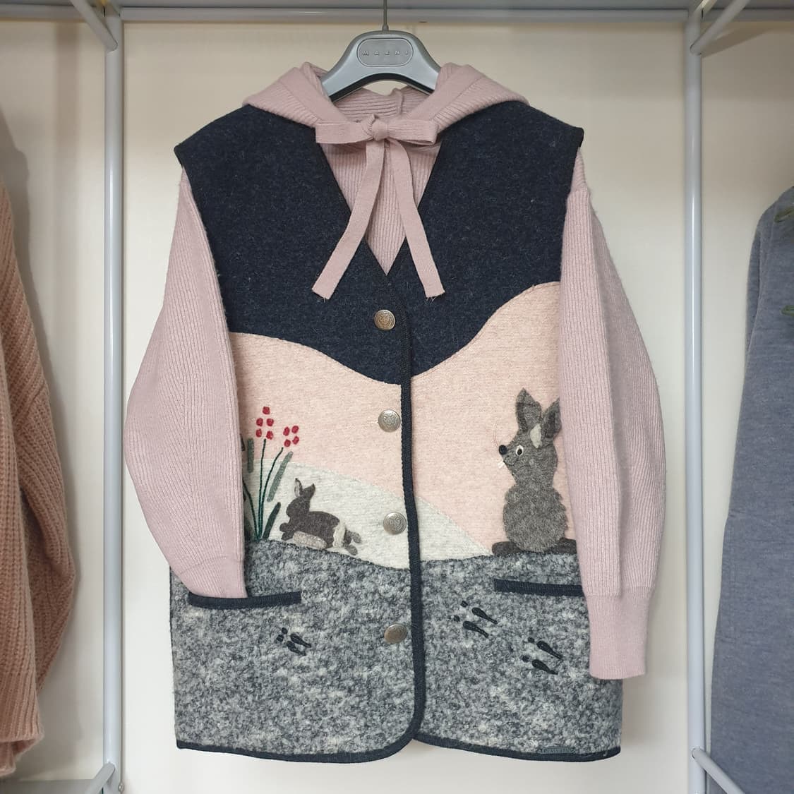 드라이완료)명품 GIESSWEIN 기스바인 토끼 아플리케 보일드울 베스트 상품이미지3