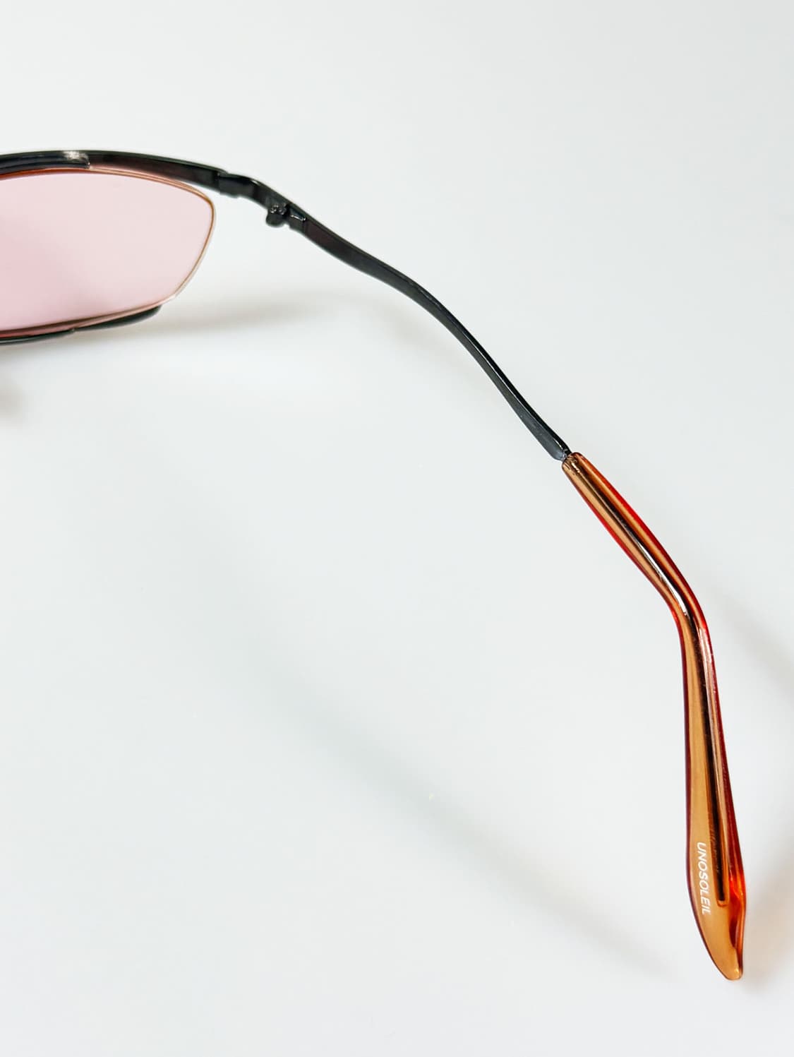 90s UNOSOLEIL 슬림 스퀘어 메탈 틴트 빈티지 선글라스 상품이미지6