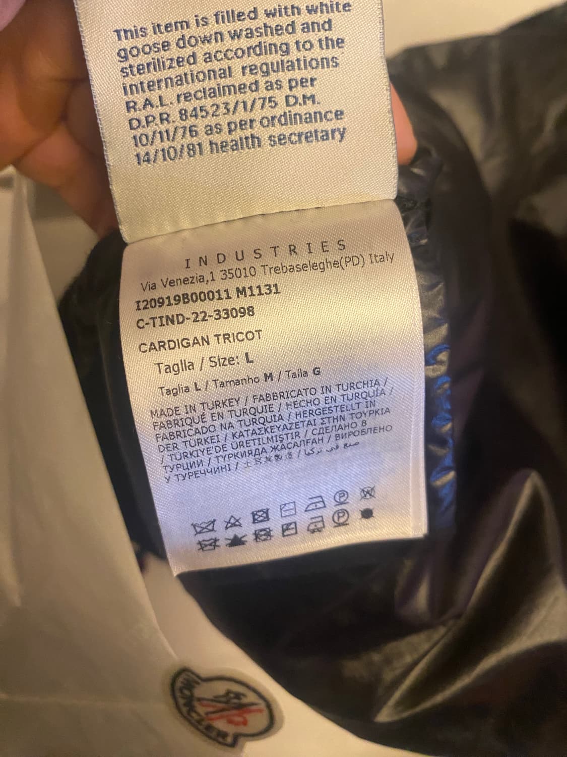 몽클레어 니트패딩 L사이즈 새상품급 정품 급처분 상품이미지2