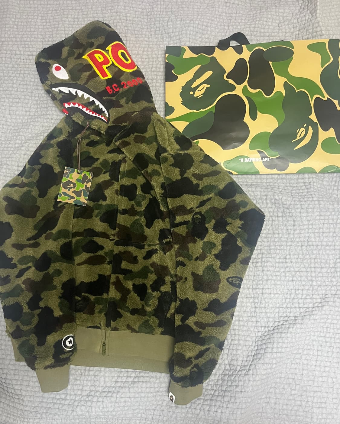 베이프 1ST CAMO 2ND SHARK BOA HOODIE  상품이미지3