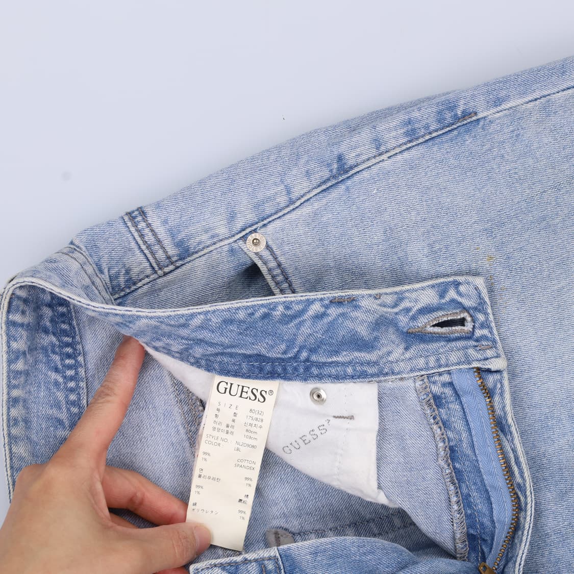 32 게스 연청 데님팬츠 0408H1 상품이미지5