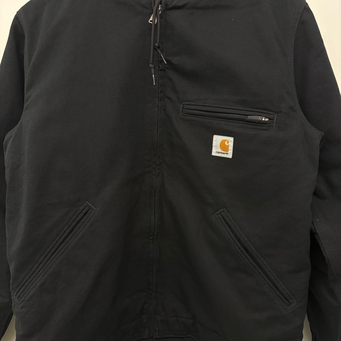 칼하트 블랙 후드 워크 자켓 남/S 상품이미지2