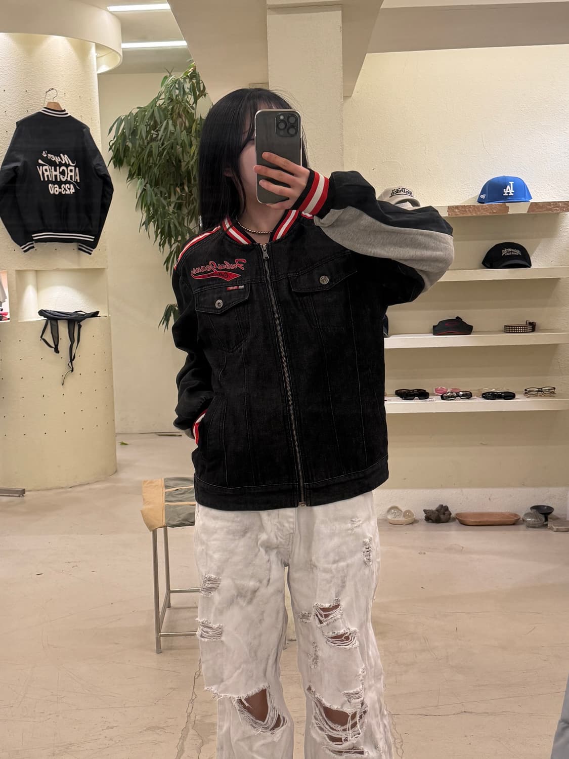 후부 올드스쿨 빅로고 패치워크 자켓 U371 상품이미지1