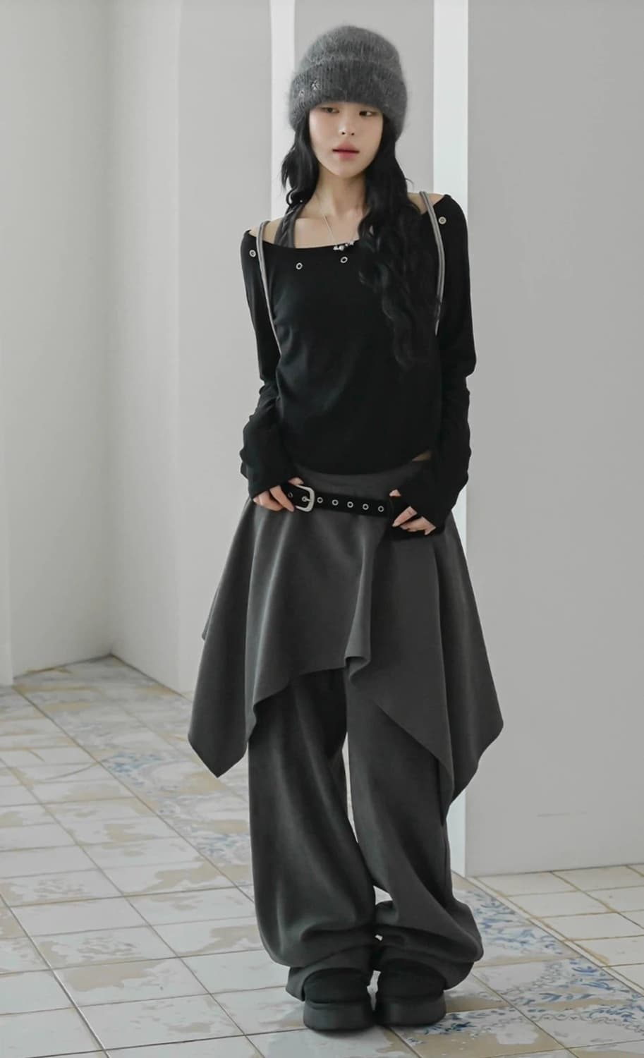 바이너리원 레이어드 스커트 팬츠 새상품 상품이미지1