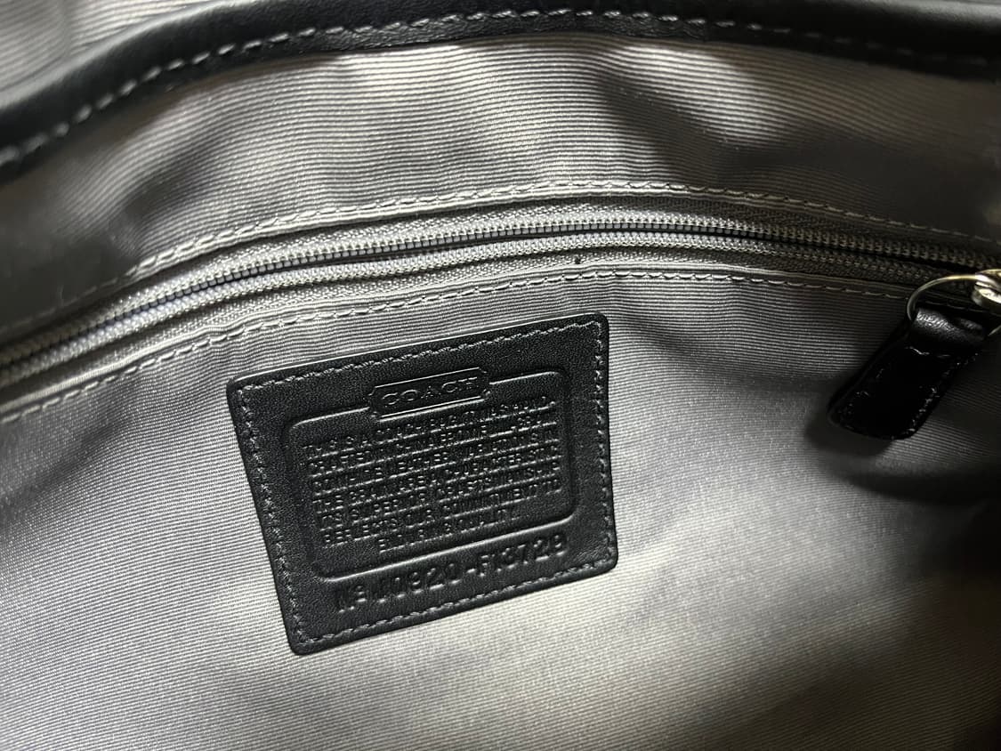 vintage coach black leather shoulder bag 상품이미지5