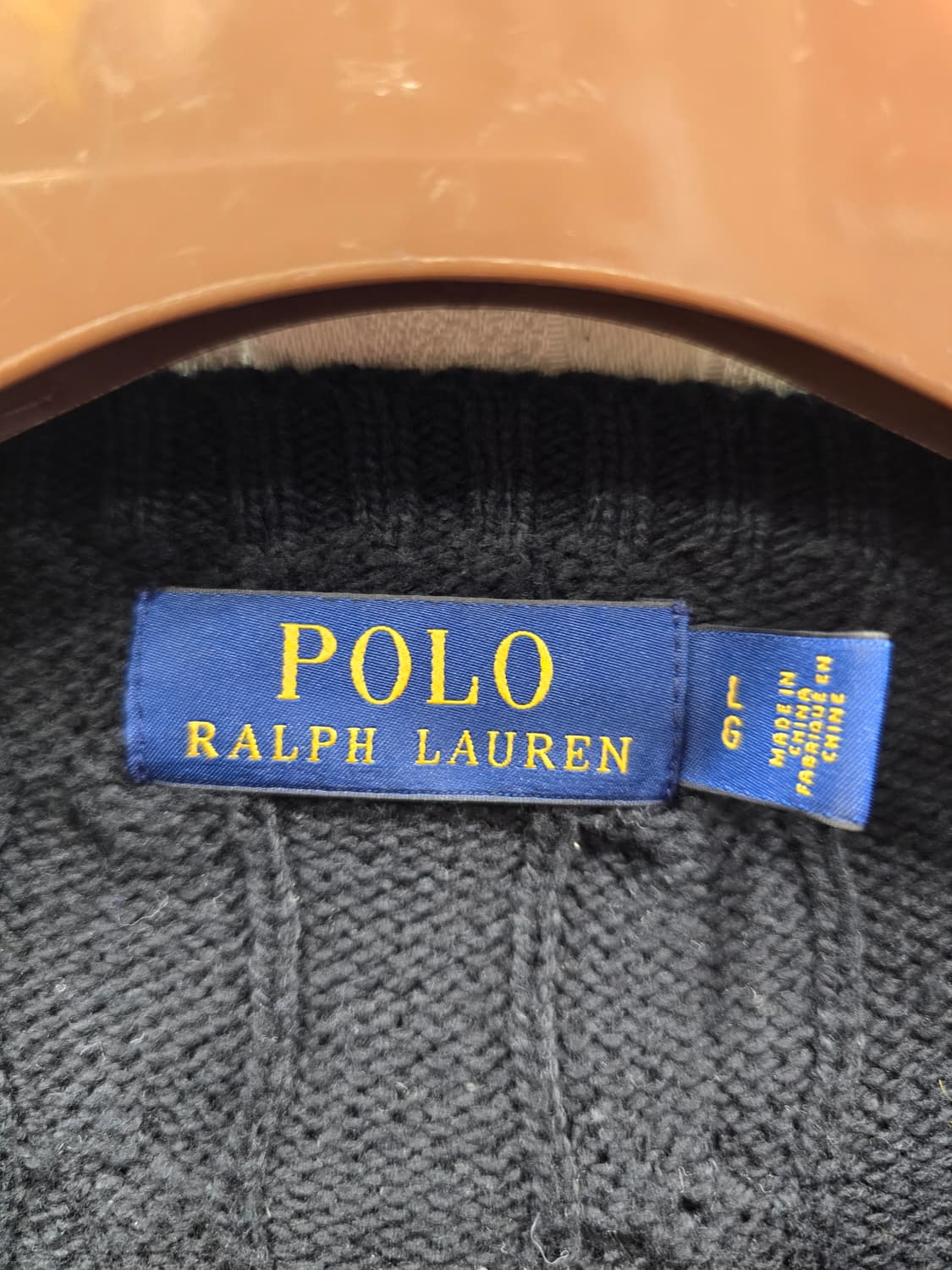 폴로 랄프로렌 네이비 케이블 니트 L(100) 상품이미지6