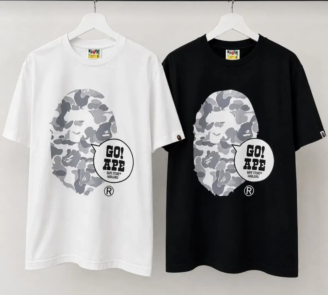 BAPE 베이프 고! 베이프 하라주쿠 카모  반팔 티셔츠 s~xl. 상품이미지2