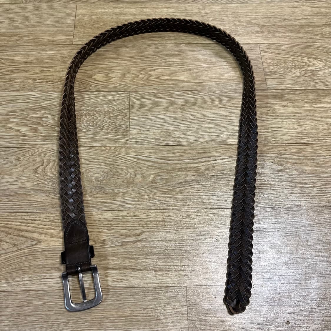 아웃스탠딩 브라운 소가죽 벨트 OSTD BRAIDED BELT 상품이미지4