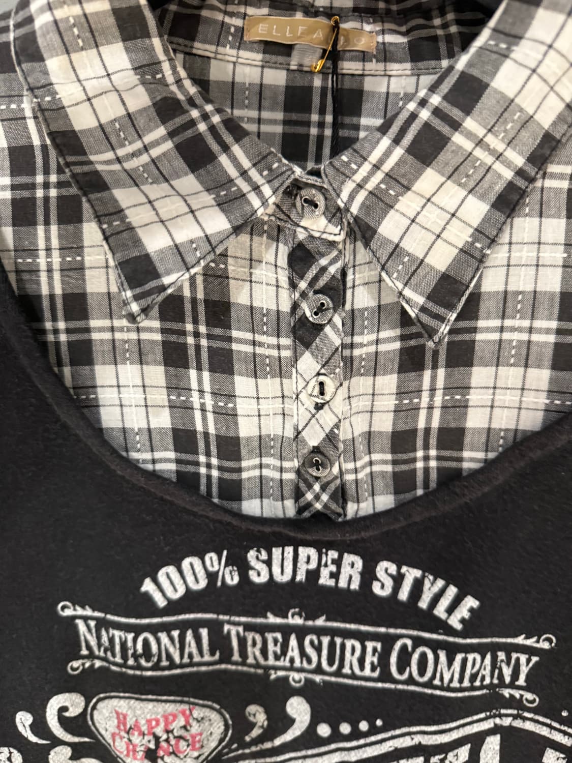 shirt layered detail lettering top 상품이미지8