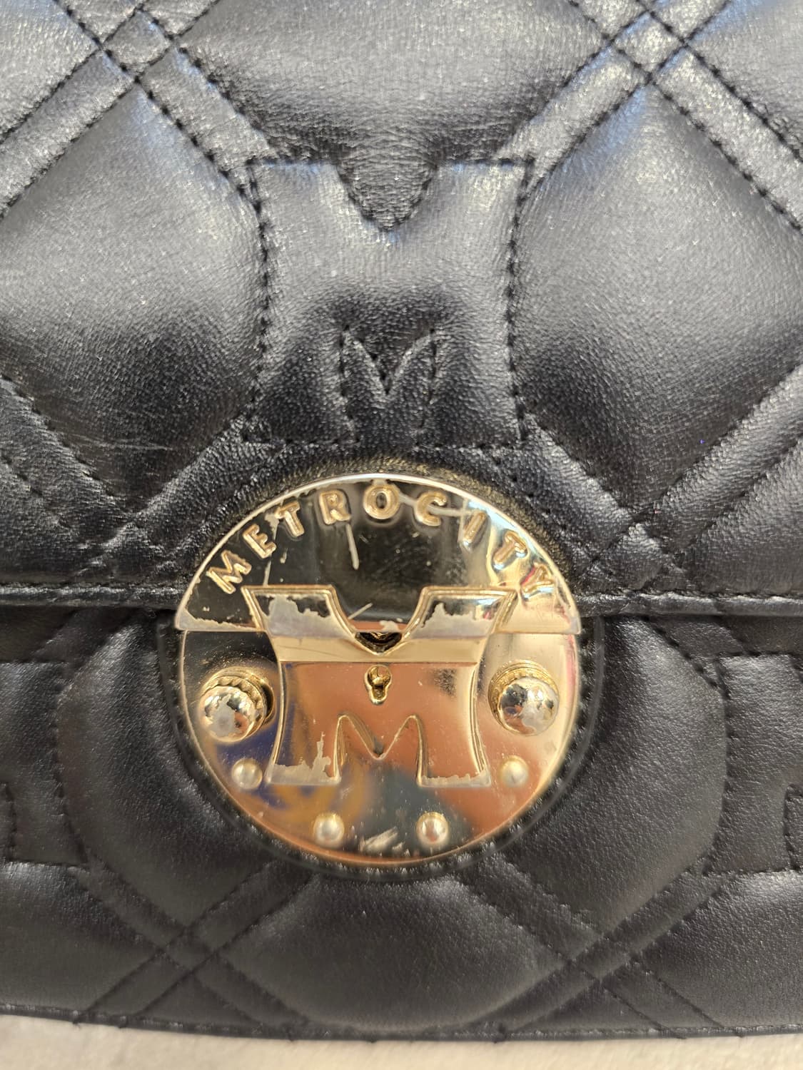 METROCITY 메트로시티 미니 블랙 퀼팅 체인백 크로스백 상품이미지8