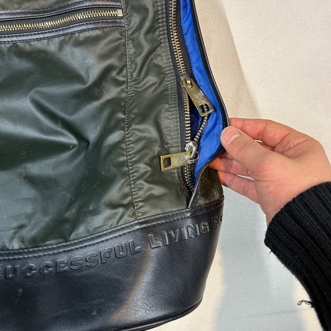 디젤 DIESEL 백팩 가방 올리브/블랙 상품이미지4