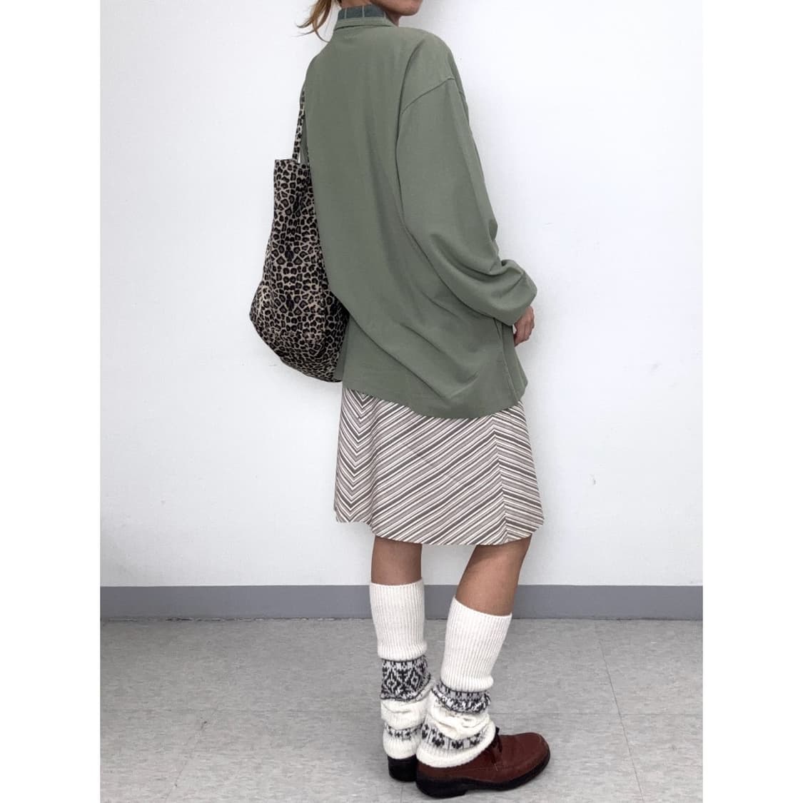 빈티지 올리브 폴로셔츠 롱슬리브 상품이미지4