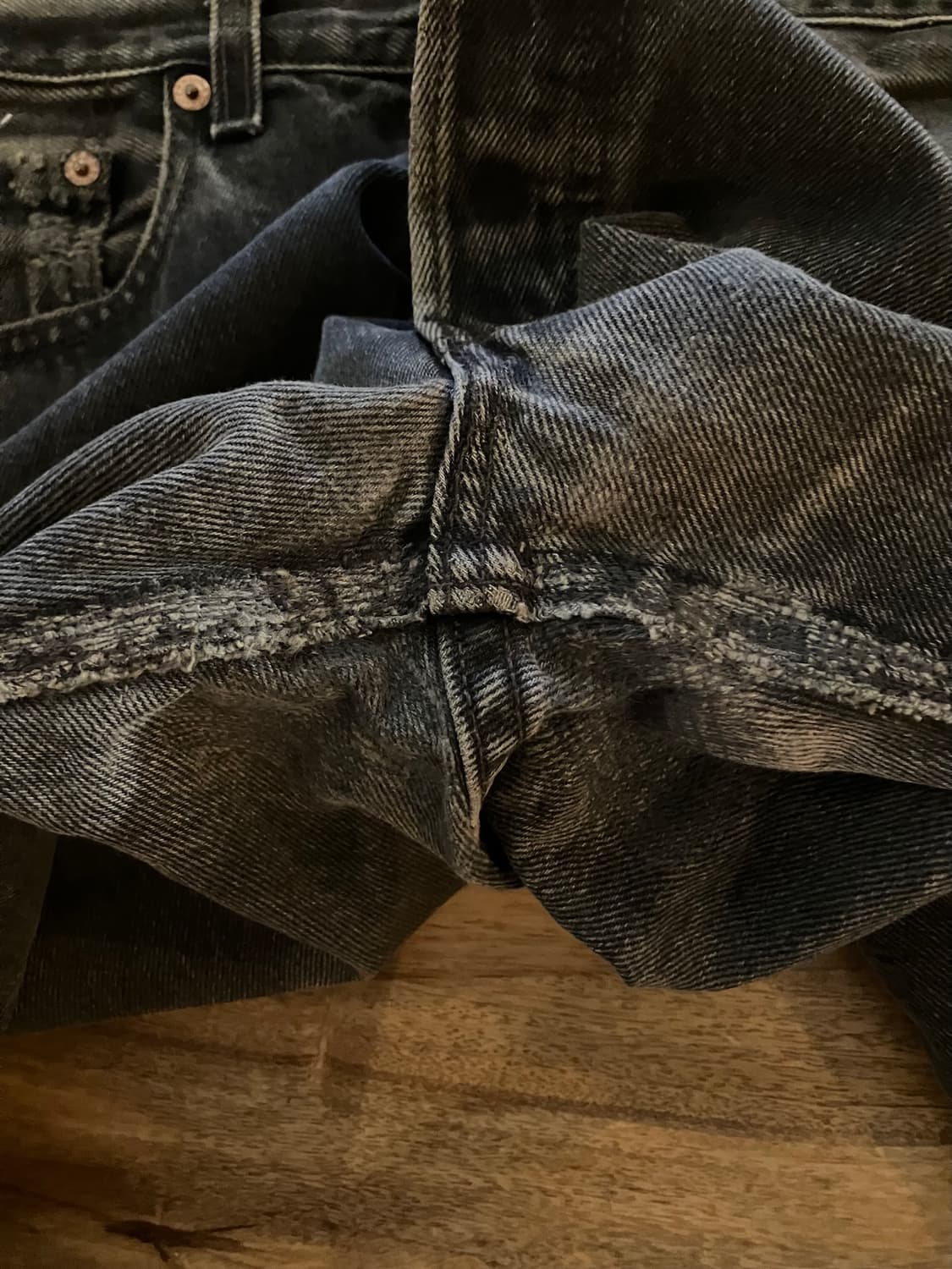 90s USA 빈티지 리바이스 501 블랙 데님 팬츠 상품이미지8