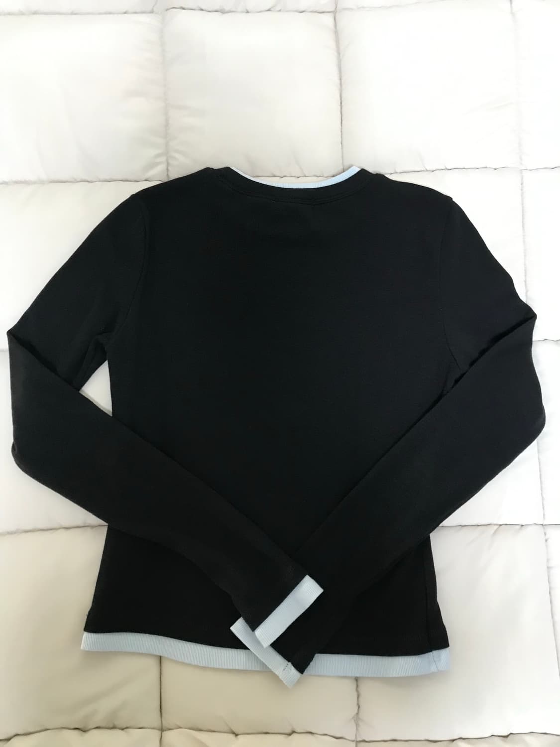 파르티멘토우먼 PW 더블 레이어드 롱 슬리브 티 블랙 상품이미지3