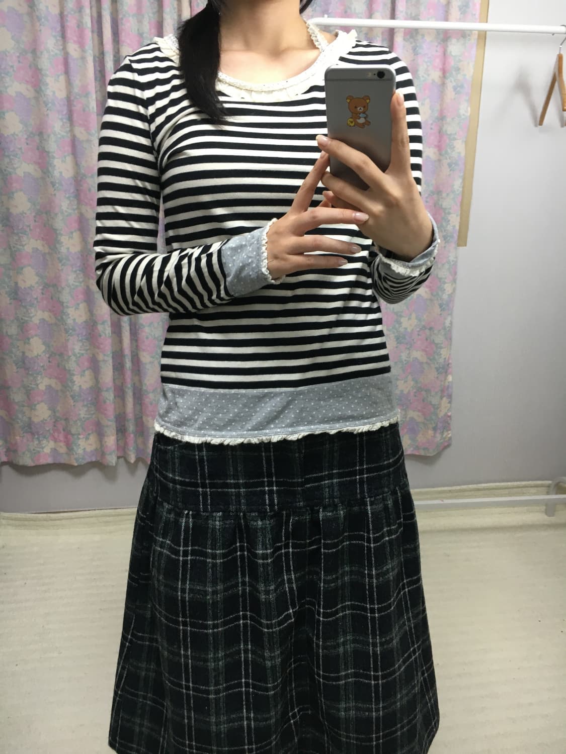 스트라이프 도트 티셔츠 상품이미지4