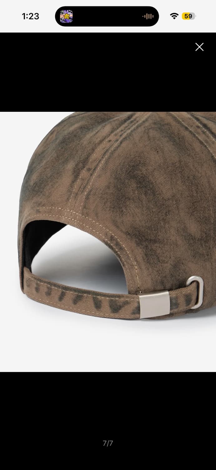 아캄 데미지 볼캡 카키 상품이미지4