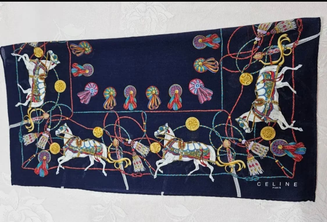 CELINE 빈티지 코튼 손수건 상품이미지4