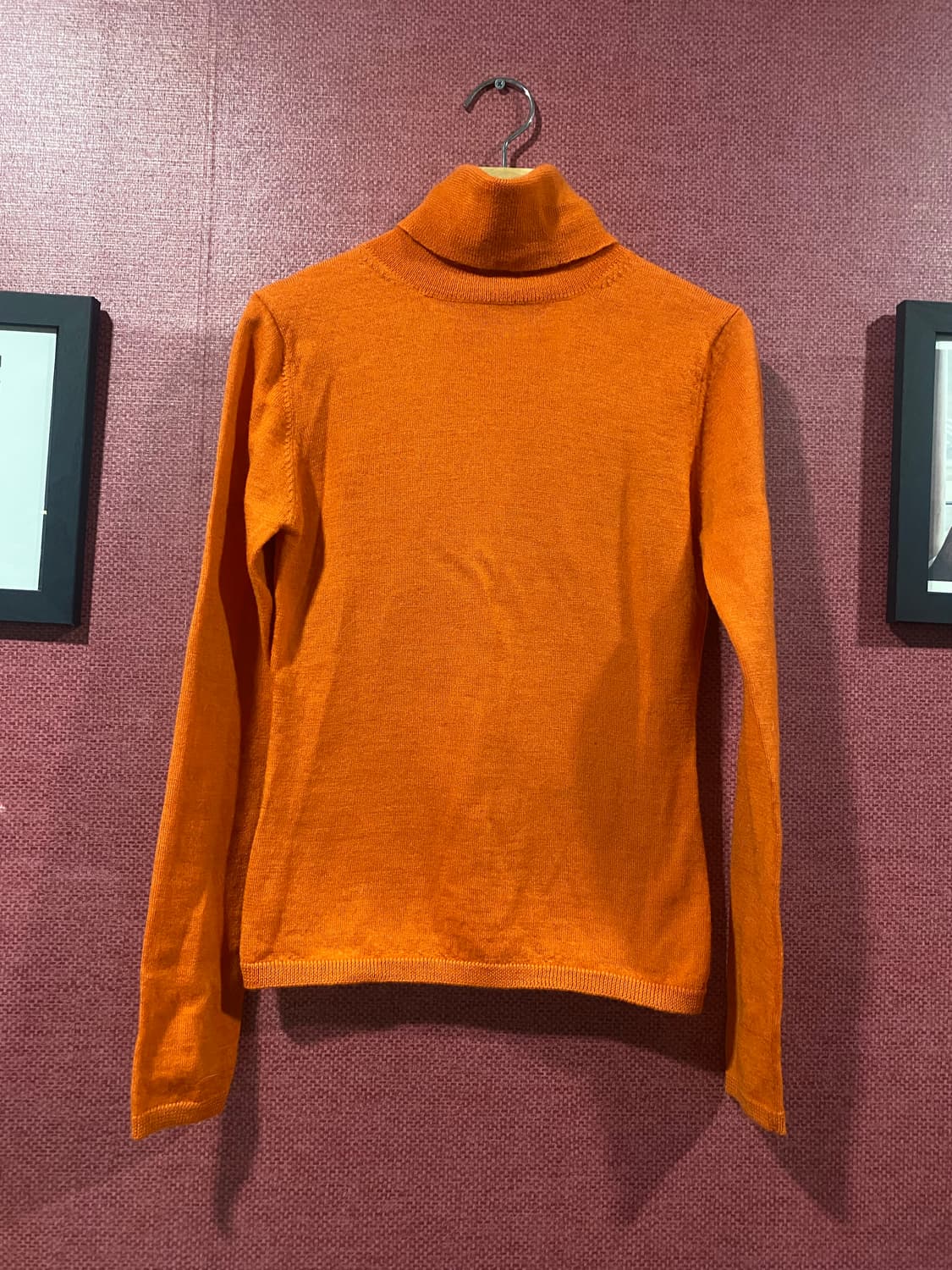 Skolei 스콜에이 오렌지 터틀넥 니트 이너 상품이미지1