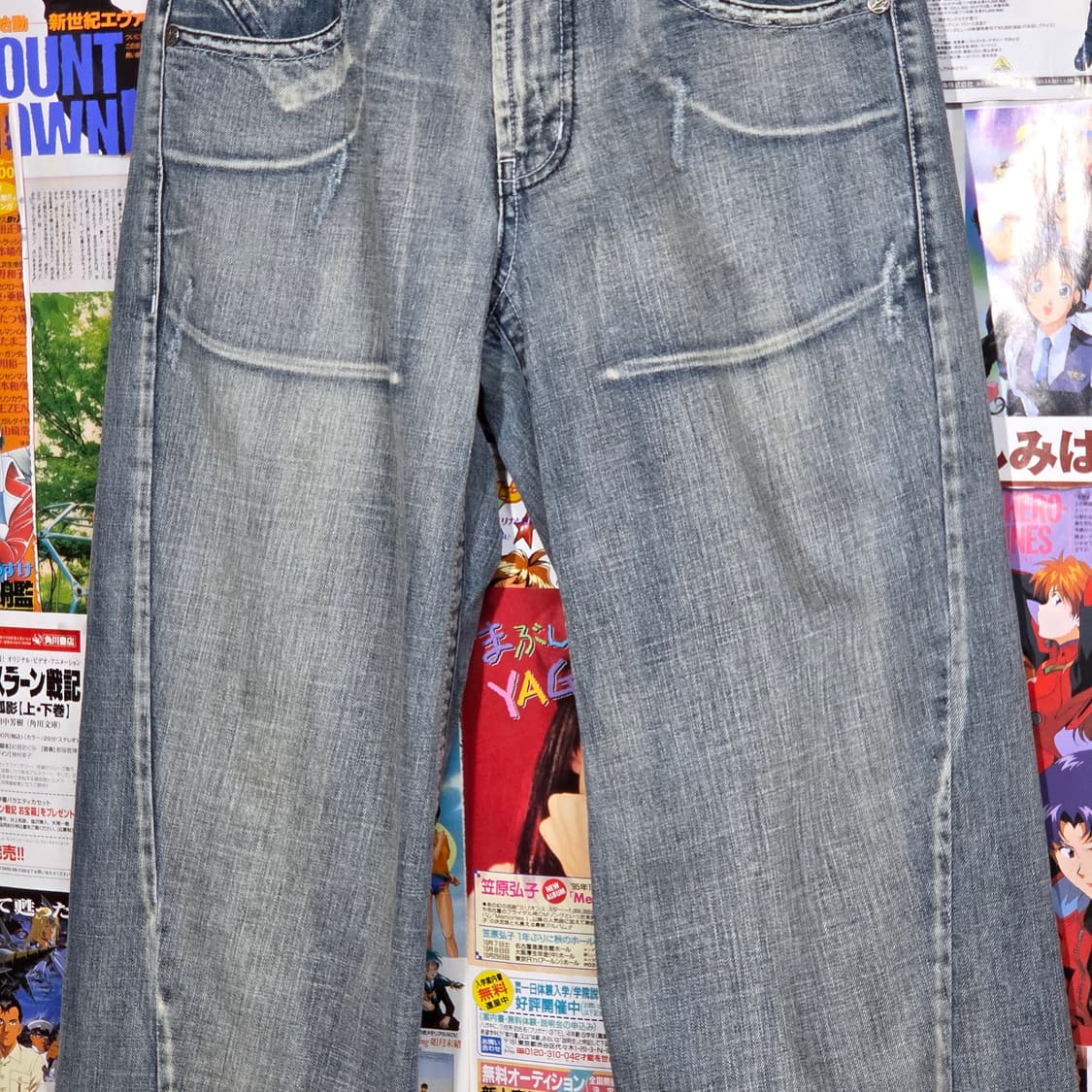 마자플라바 연청 자수 워싱 데님팬츠 상품이미지8