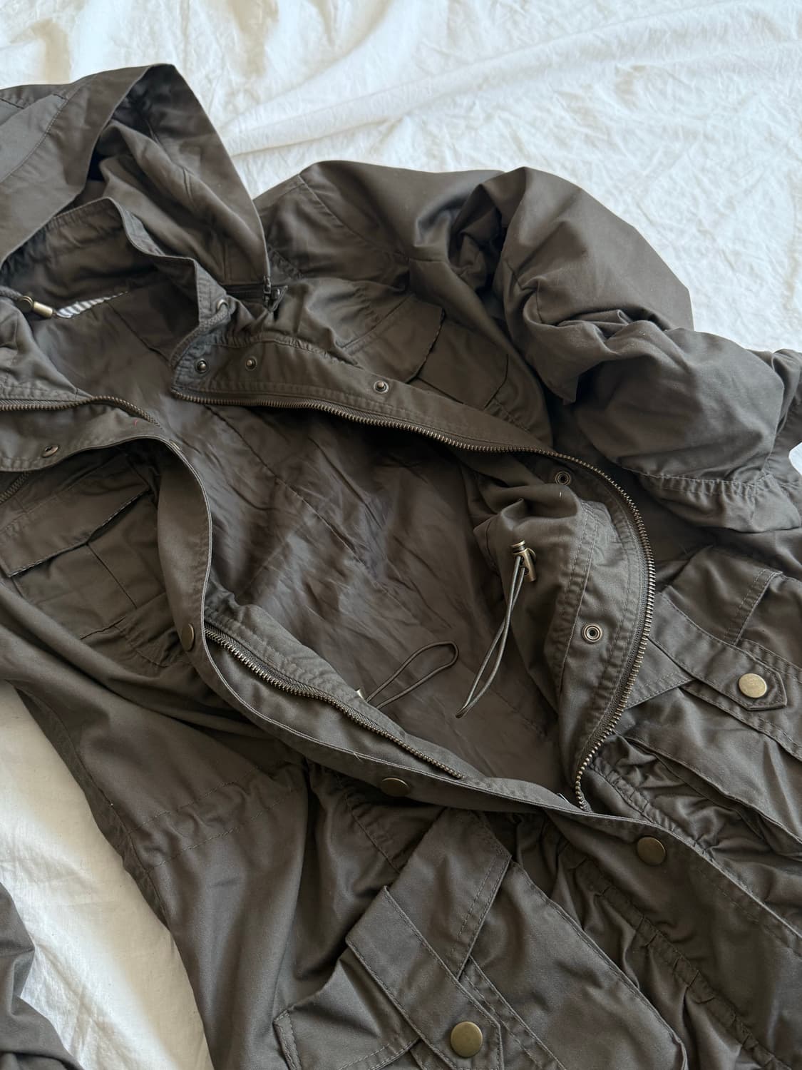 Y2k 카키브라운 셔링 야상 자켓 상품이미지10