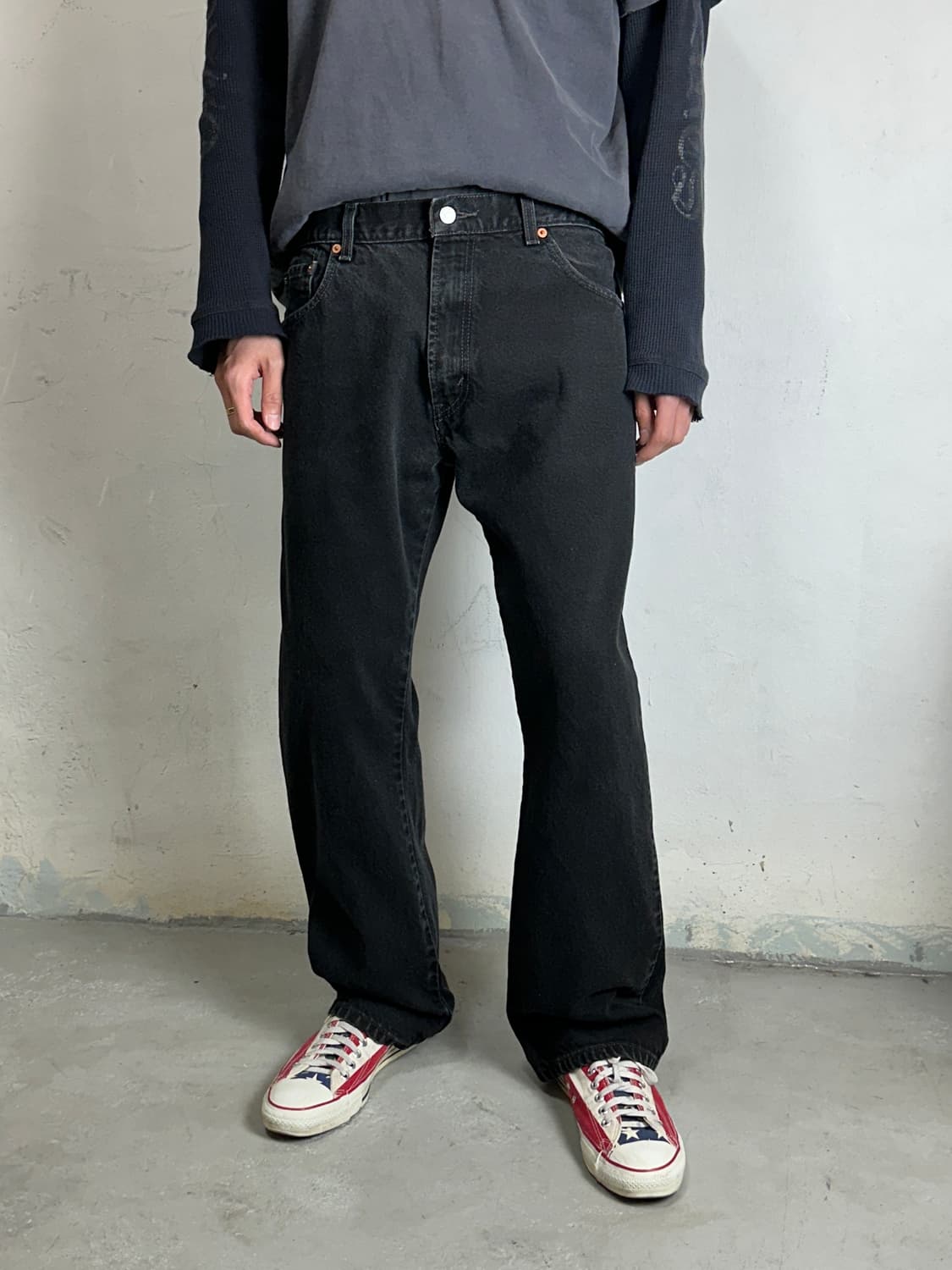 00's 리바이스 517 블랙 부츠컷 플레어진 상품이미지1