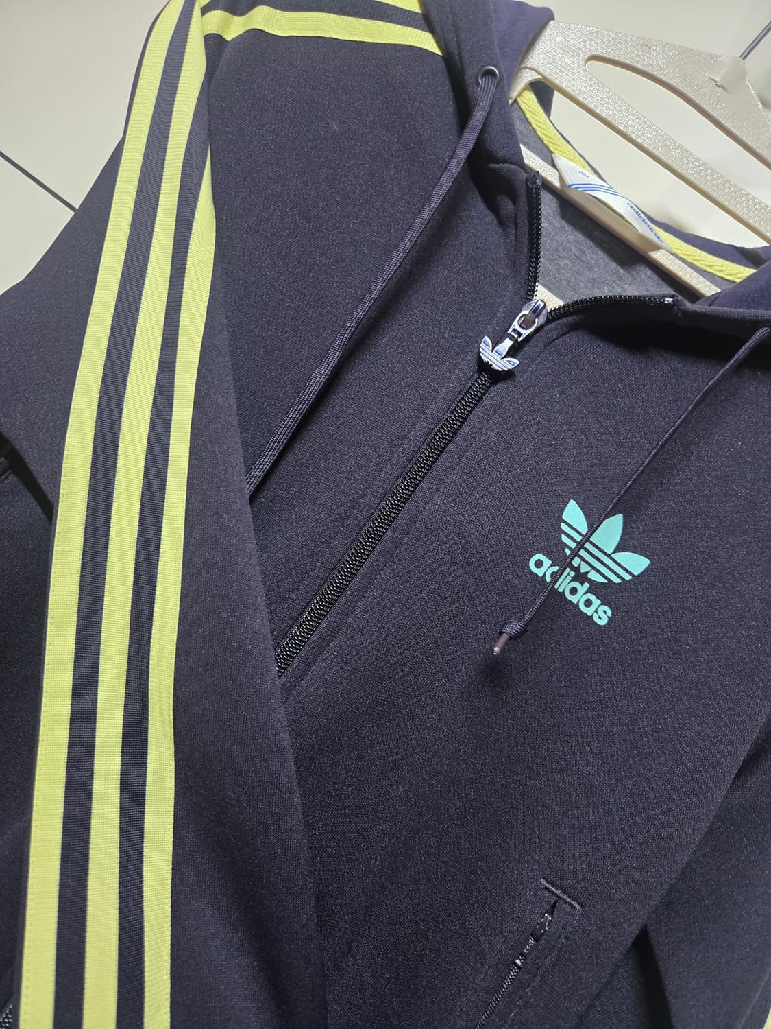 아디다스 후드 트랙탑 민트 불꽃  져지 상품이미지1