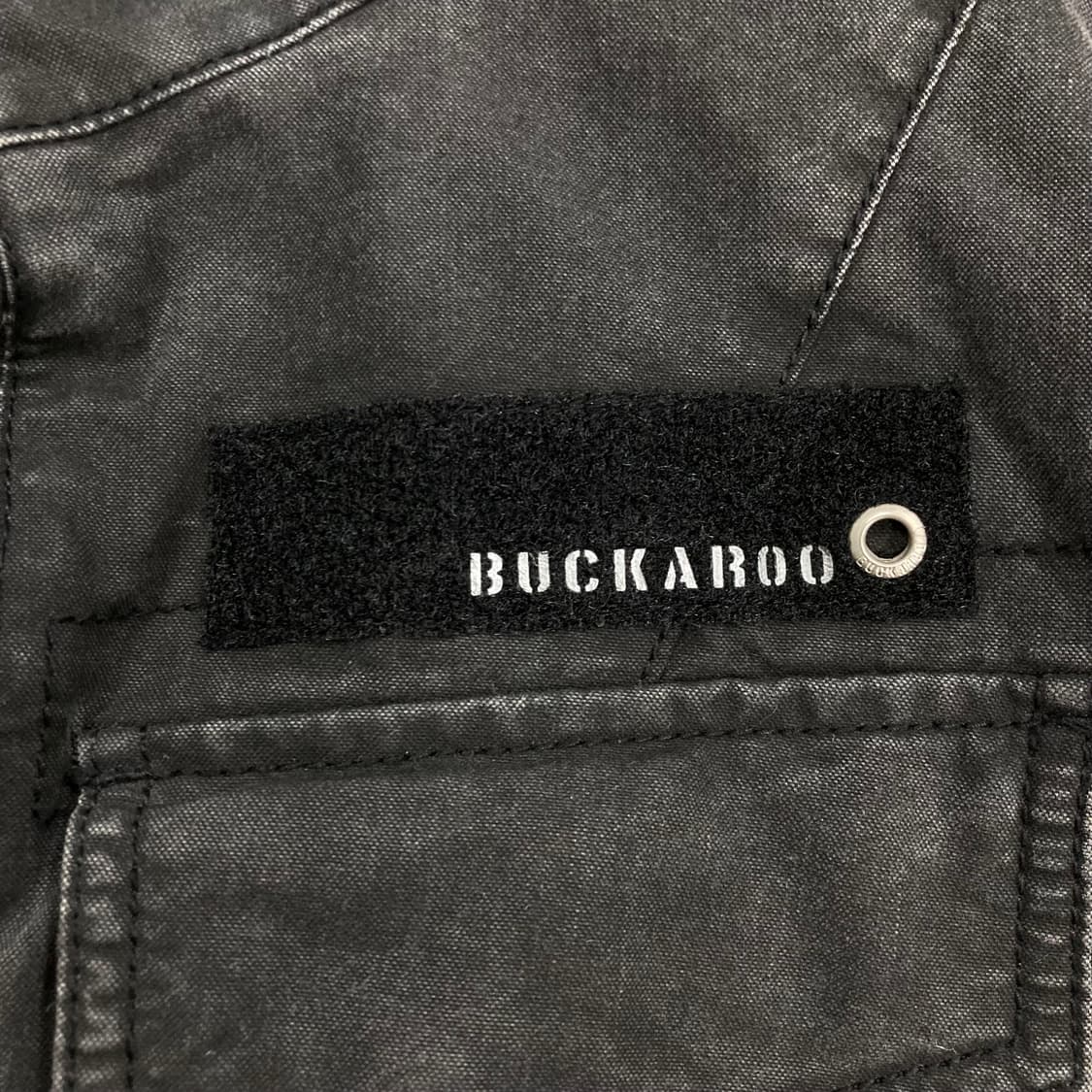 버커루 차콜 컬러 워시드 바이커 데님 자켓 상품이미지3