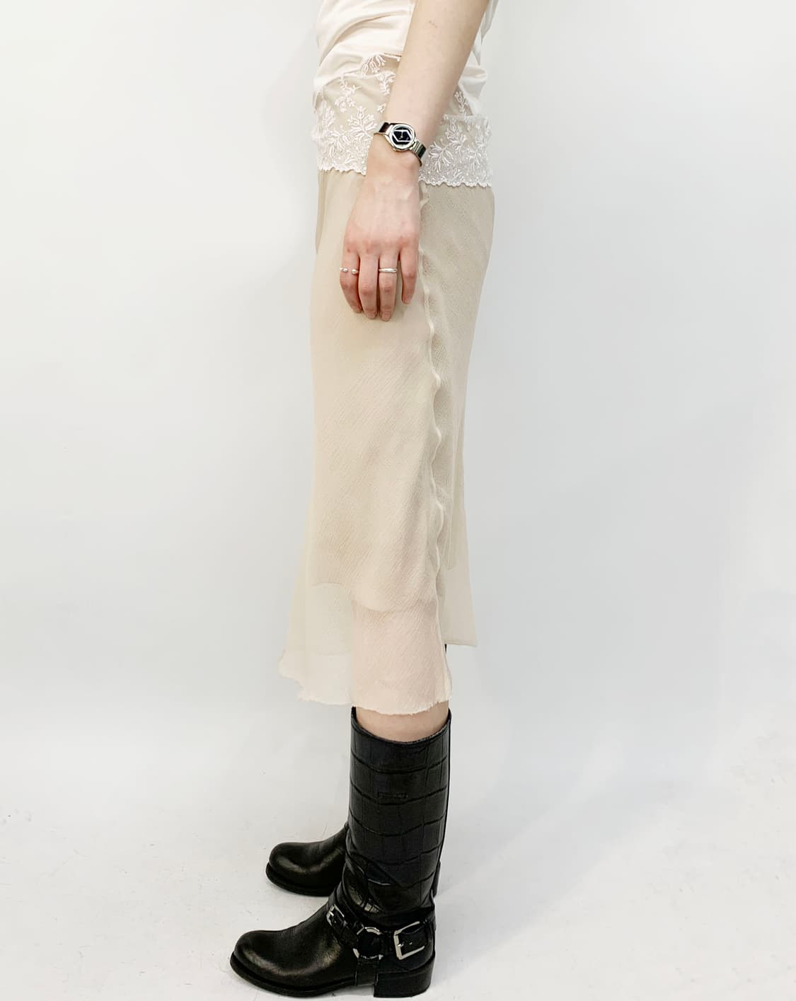 PAOLA FRANI made in italy 실크 스커트 상품이미지3