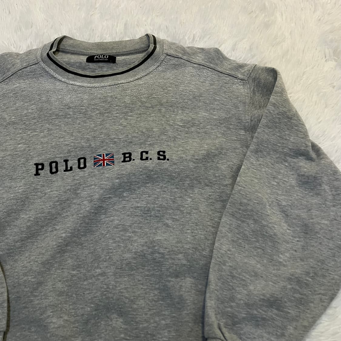 빈티지 폴로 BCS 그레이 맨투맨 806 y2k 스트릿 갸루 펑키 일본빈 상품이미지4