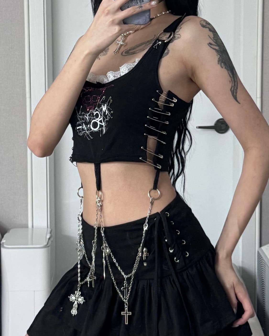 ༒ Punk chain sleeveless 상품이미지2