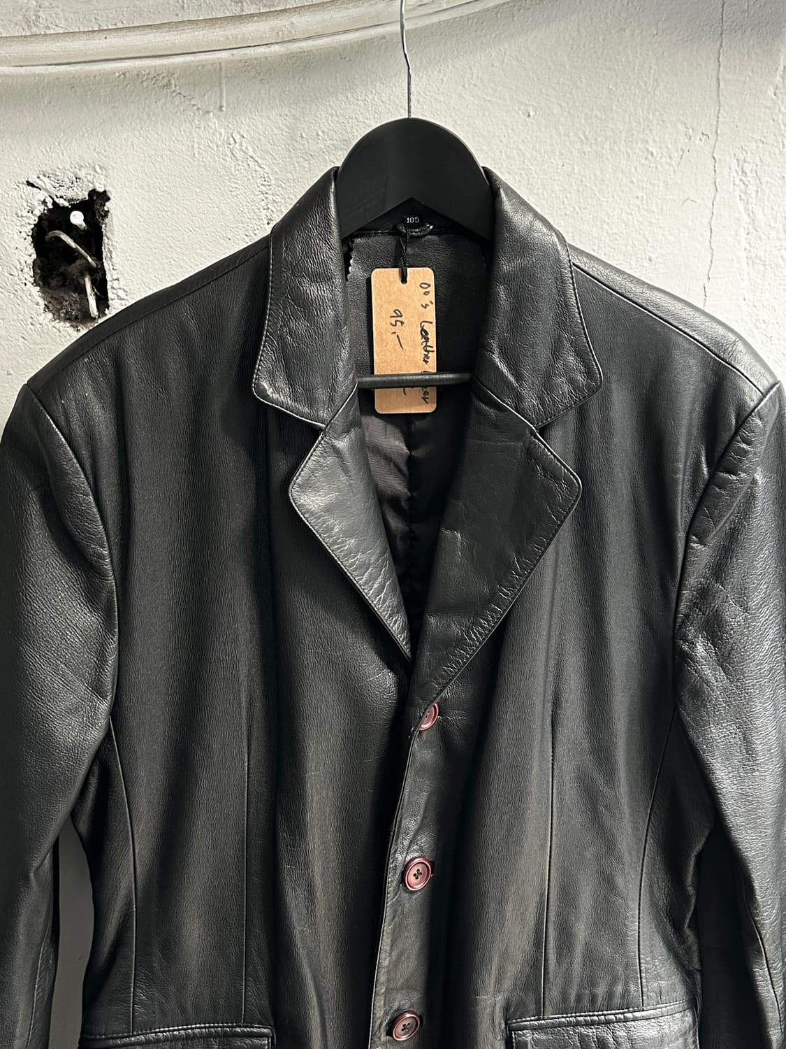 00's 레더 블레이저 가죽 자켓 상품이미지5