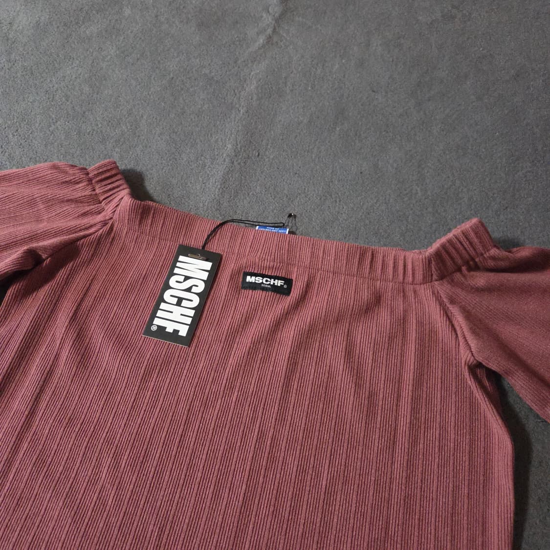 새상품 미스치프 오프숄더 탑 반팔 툴리안 핑크 상품이미지3