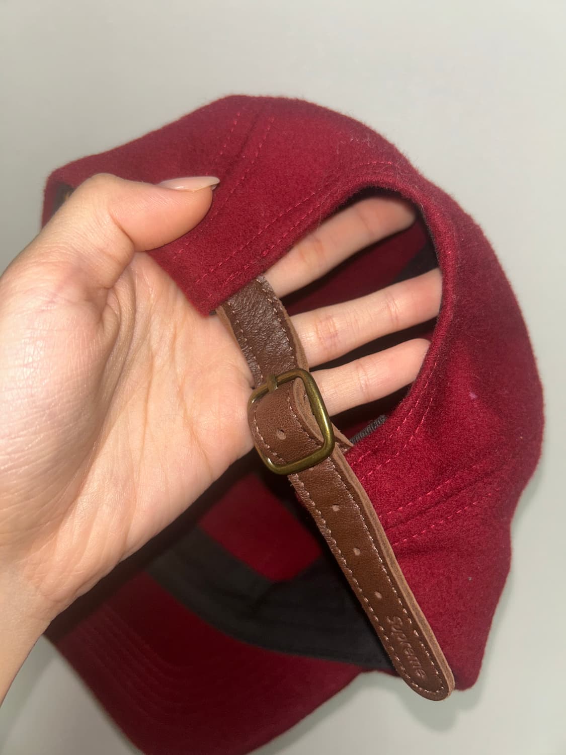 슈프림 울 캠프캡 레드 21FW 상품이미지5