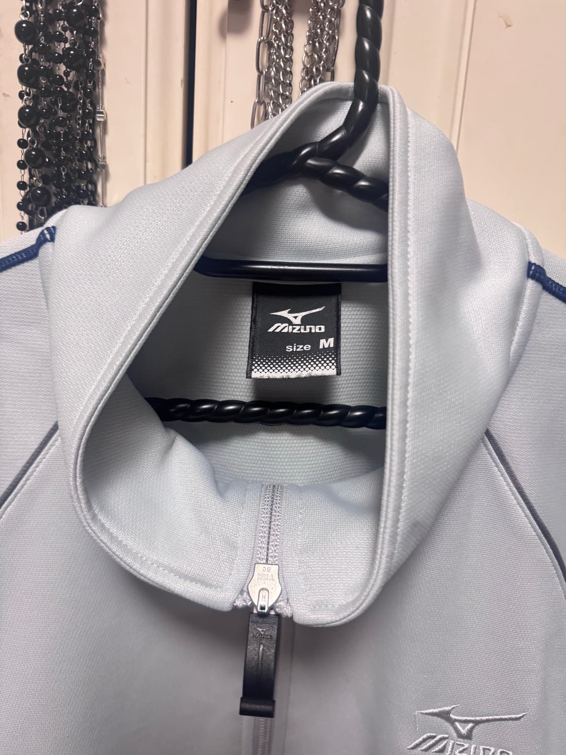 빈티지 서브컬쳐 아노깔 사이버코어 미즈노 네이비 트레이닝 져지 집업 상품이미지3